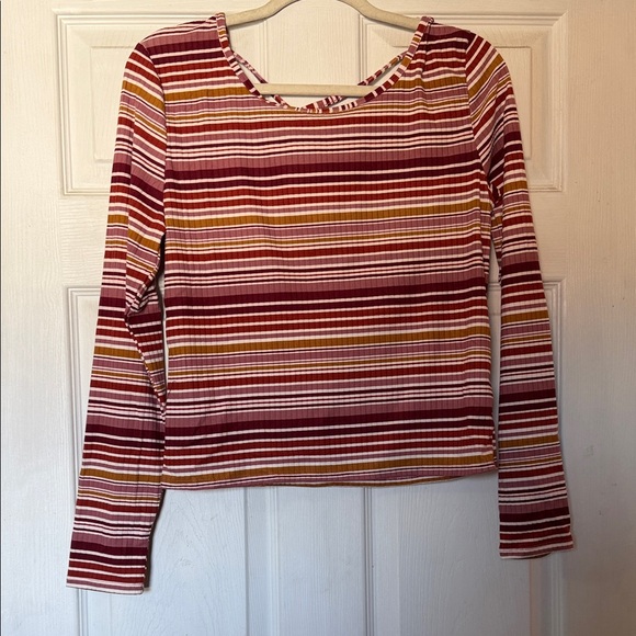 Derek Heart Tops - Derek Heart Multicolor Striped Long Sleeve Top